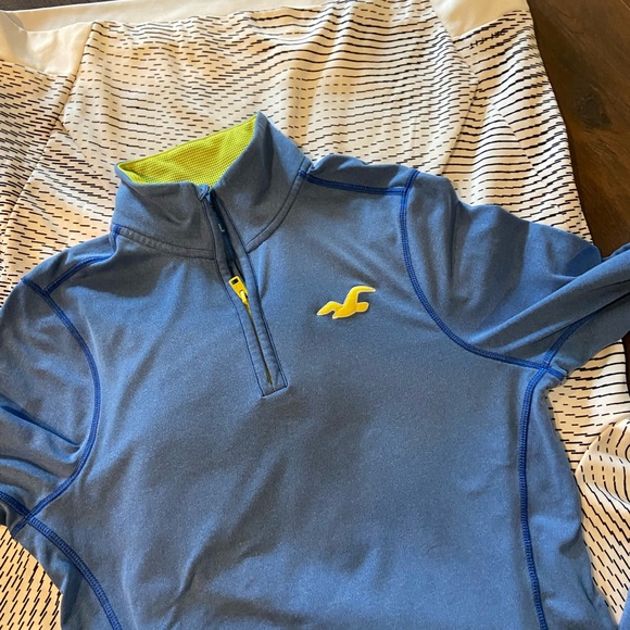 Hollister Sport 1/4 Zip Long Sleeve Pullover. Logo Pullover Size Large - Picture 8 of 8